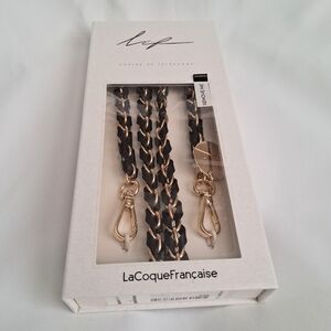 LaCoqueFrançaise Black and Gold Phone Chain